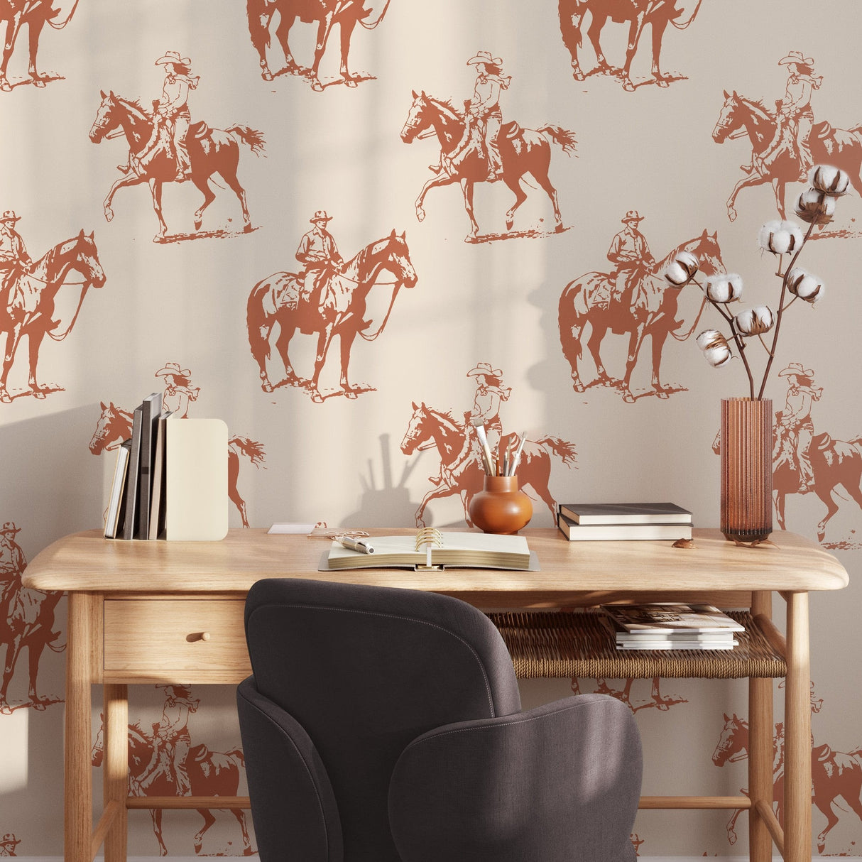 Vintage Western Cowboy Wallpaper