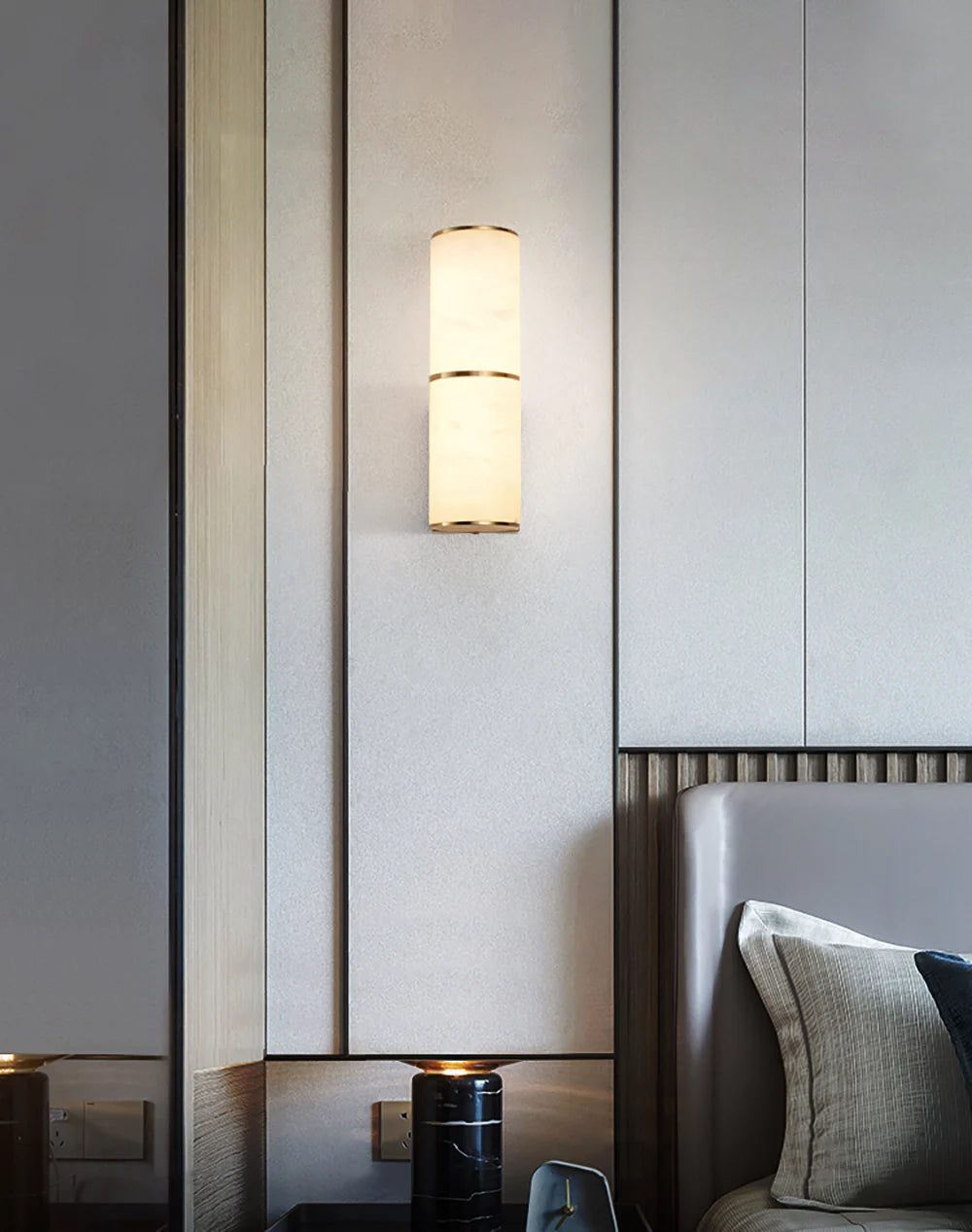 Creative Alabaster Cylindrical Wall Lamp