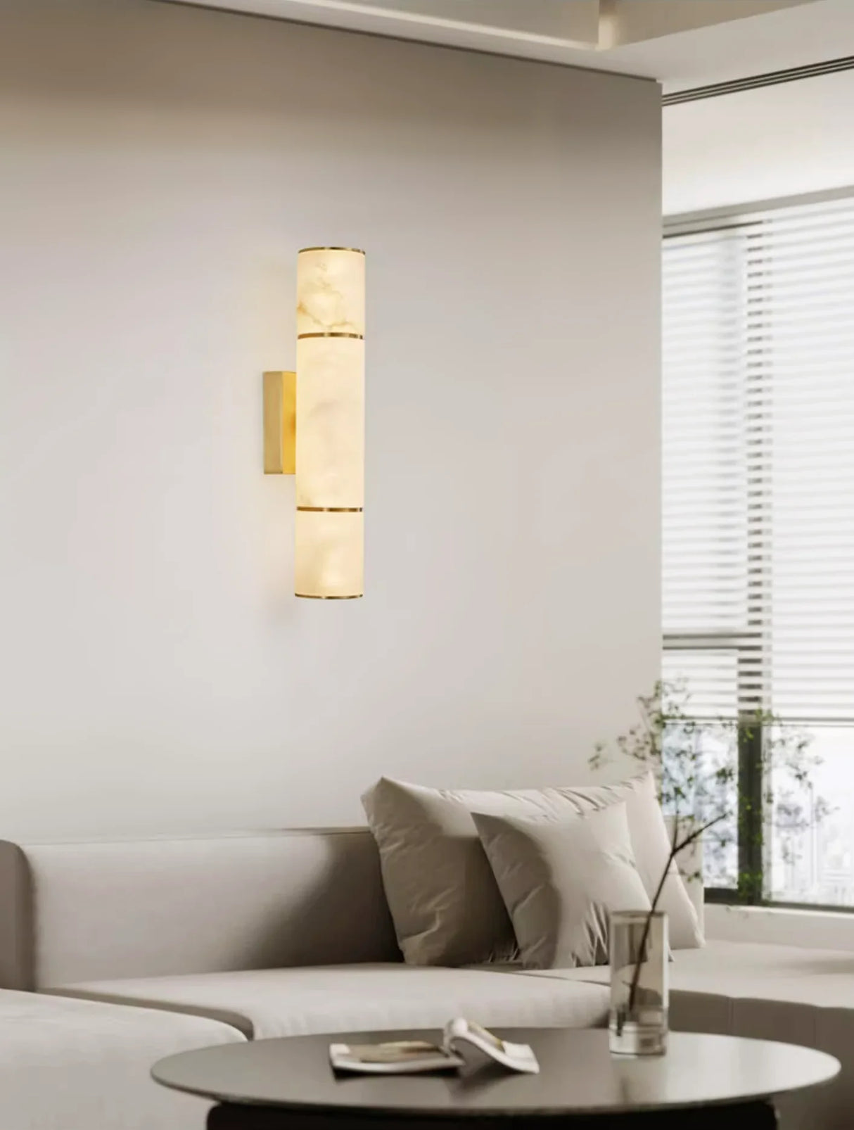 Creative Alabaster Cylindrical Wall Lamp