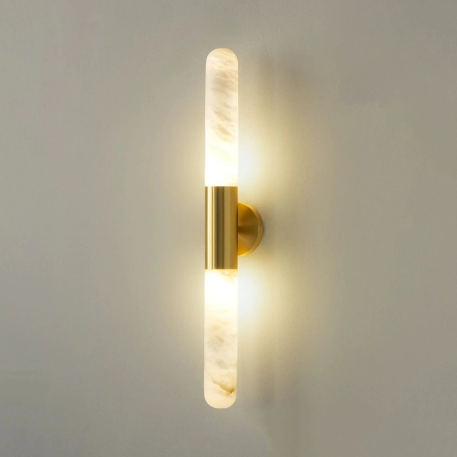 Cylindrical Alabaster Slim Wall Lamp