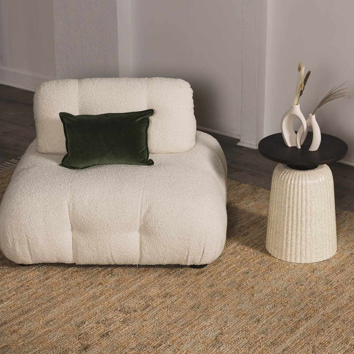Lonut Checkered Jute Area Rug - Promo