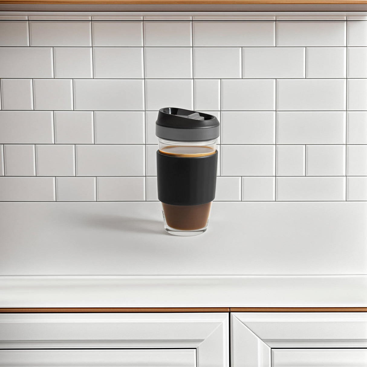 Borosilicate Glass Coffee Cup - Black