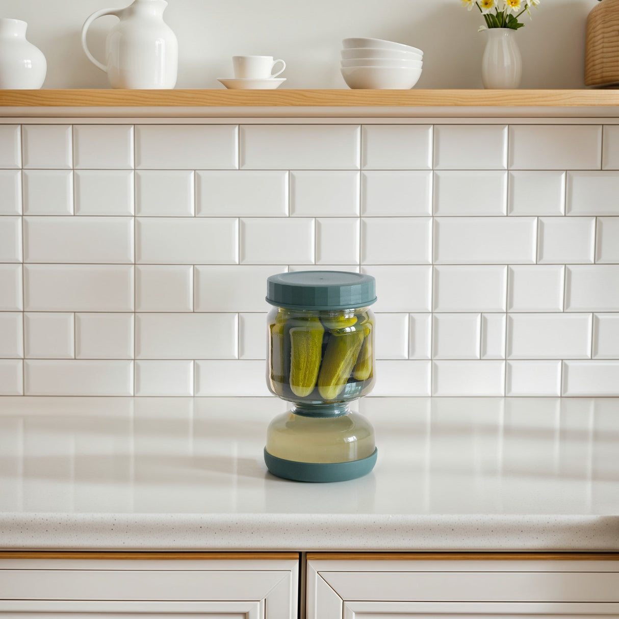 Glass Flip-Over Pickle Jar