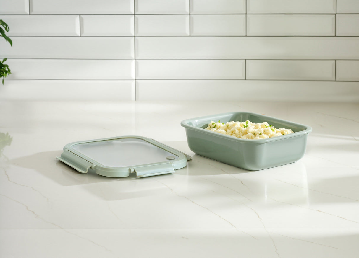 Stoneware Container - Sage Green