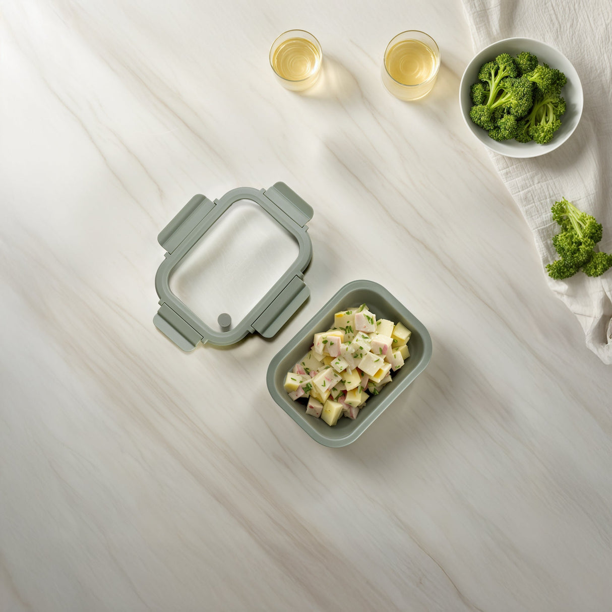 Stoneware Container - Sage Green