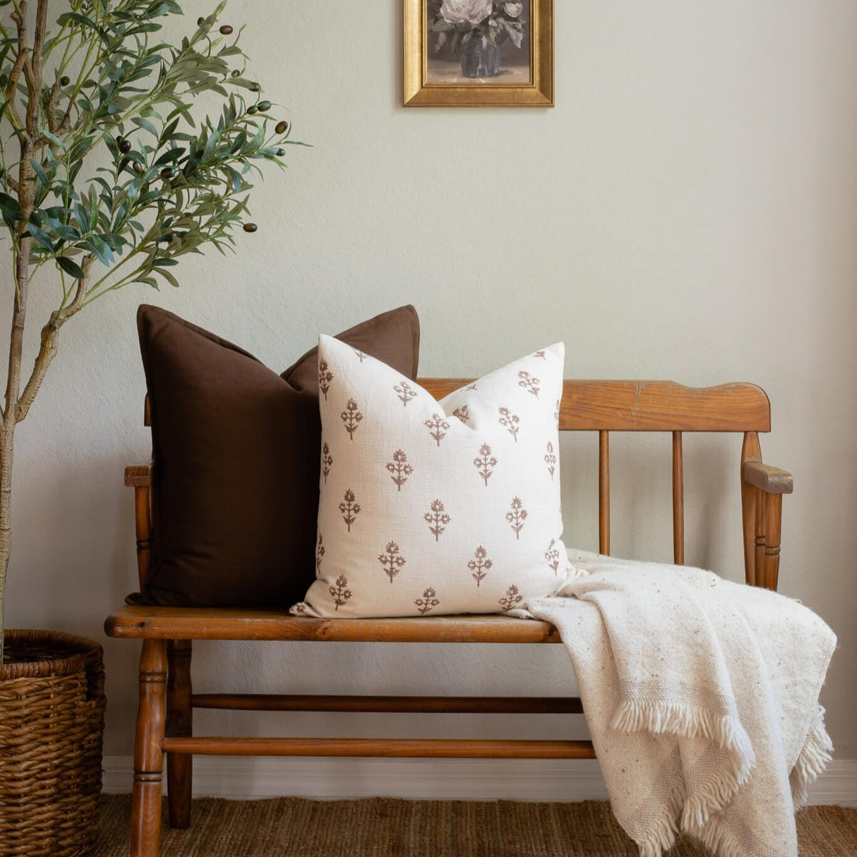 Gávea Solid Color Pillow Cover | Brown