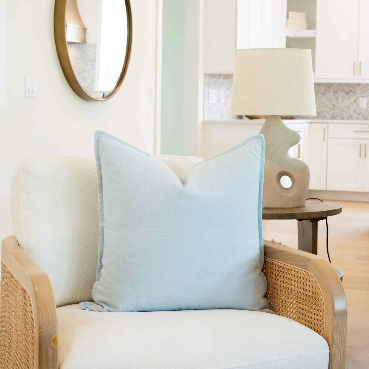 Celeste Solid Pillow Cover | Light Blue