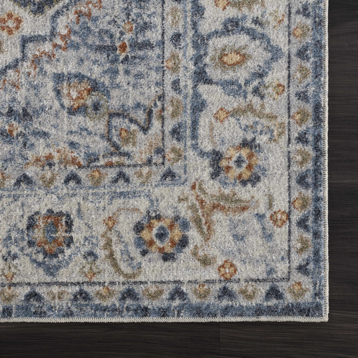 Hiti Cream&Blue Washable Rug - Clearance