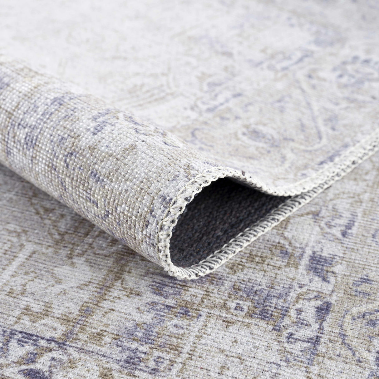 Rosman Olive Washable Area Rug