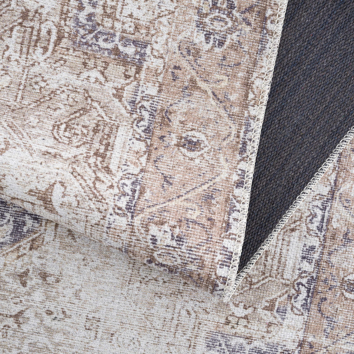 Beige Rosman Washable Area Rug - Promo