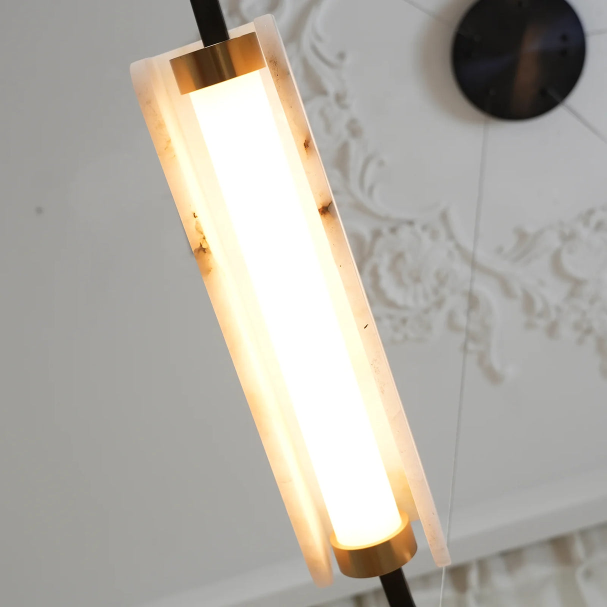 Delia Rectangular Alabaster Chandelier