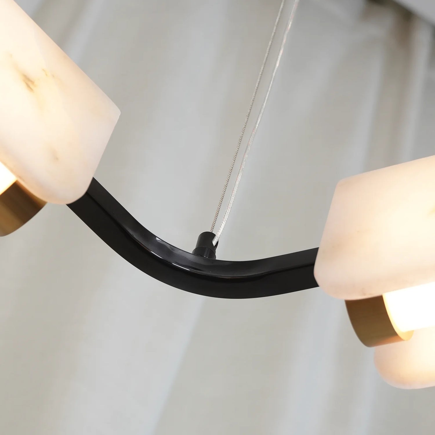 Delia Rectangular Alabaster Chandelier