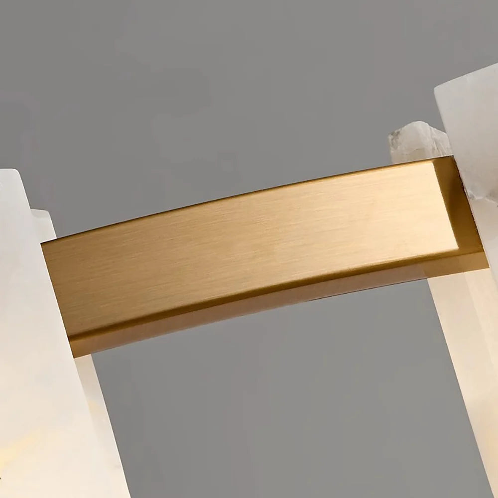 Diamond Shaped Alabaster Ring Chandelier