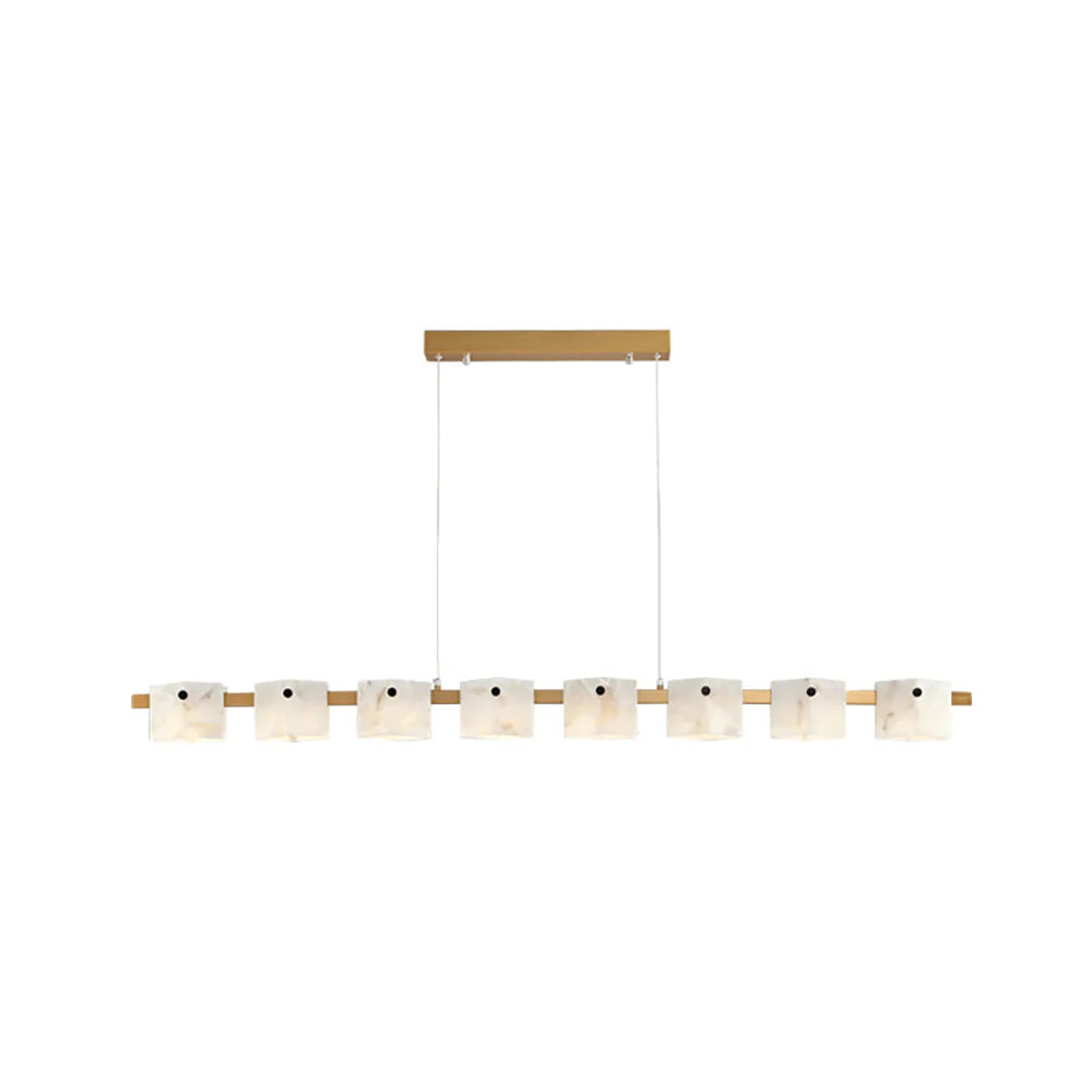 Diamond Shaped Alabaster Ring Chandelier