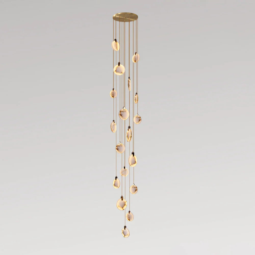 Disc Harvest Alabaster Chandelier