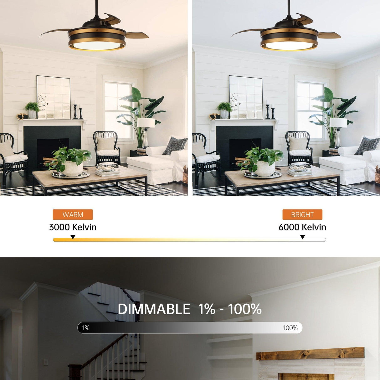 52" Mayna Smart Fan With Led Light