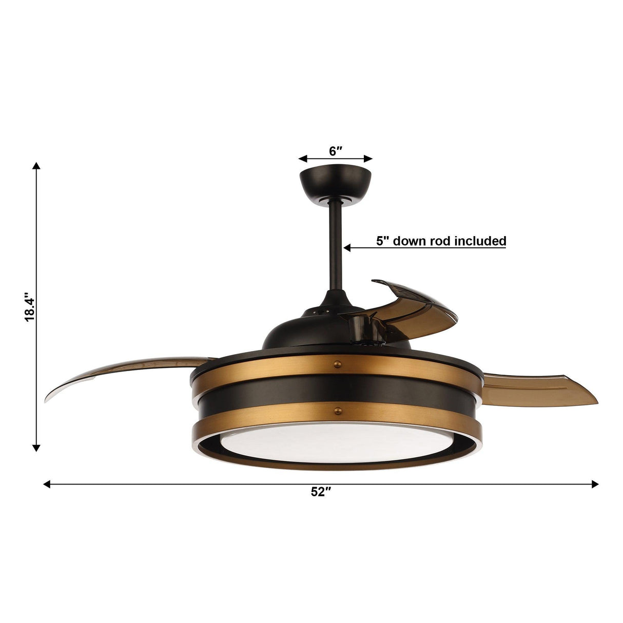 52" Mayna Smart Fan With Led Light