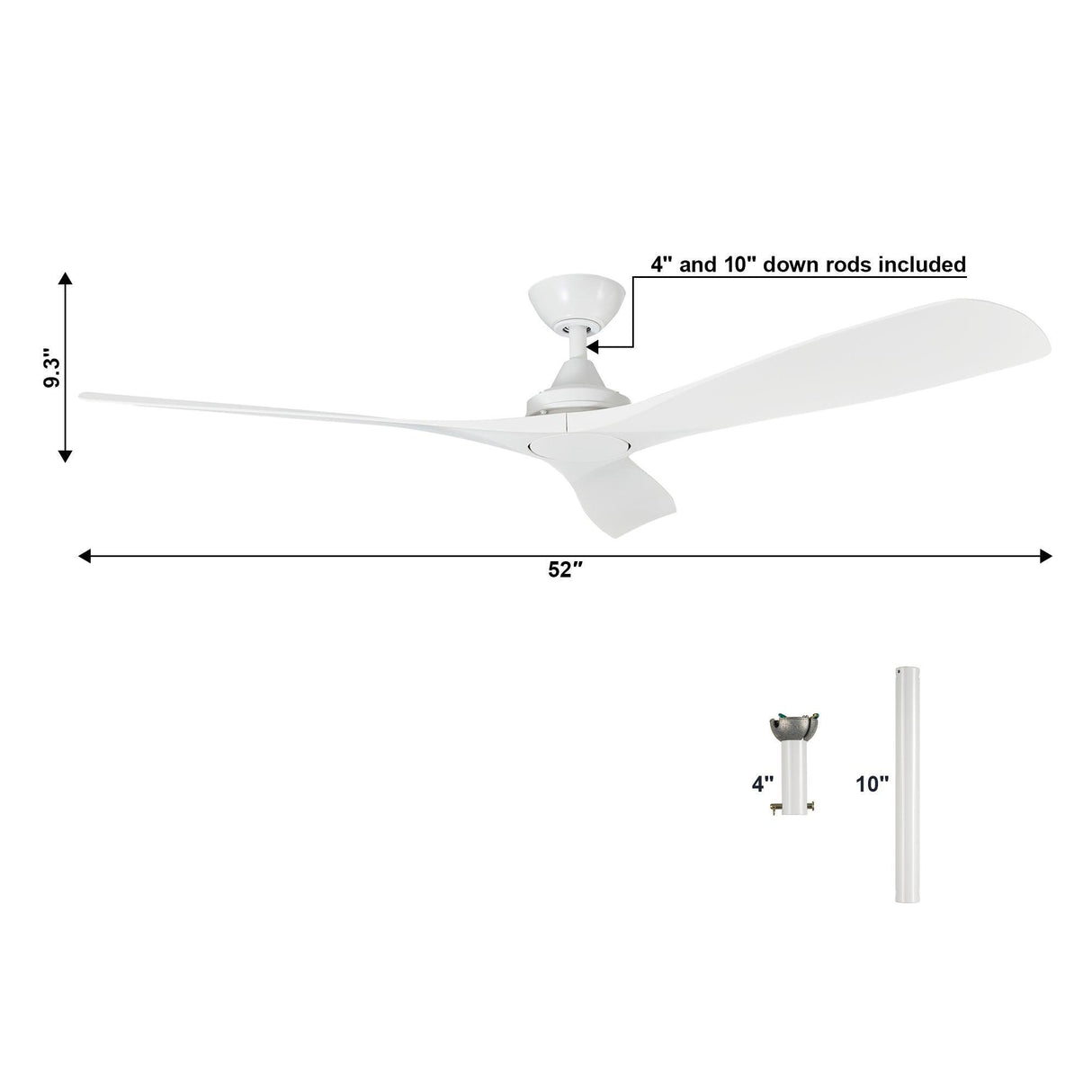 52" Jovie Ceiling Fan with Remote Control