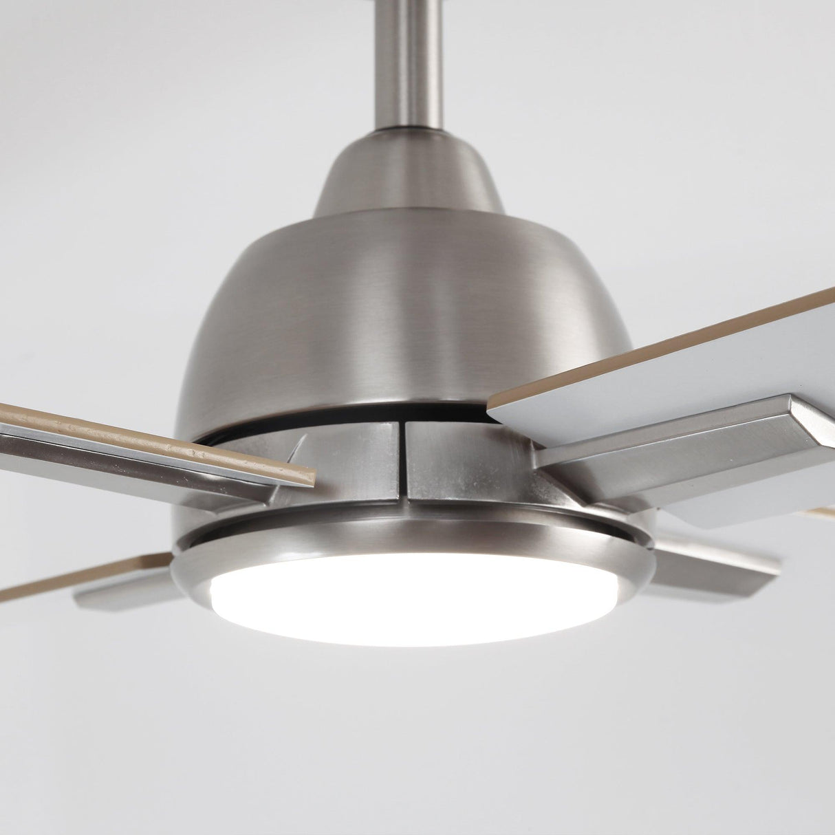 48" Linden DC Motor Downrod Mount Reversible Ceiling Fan with Lighting and Remote Control