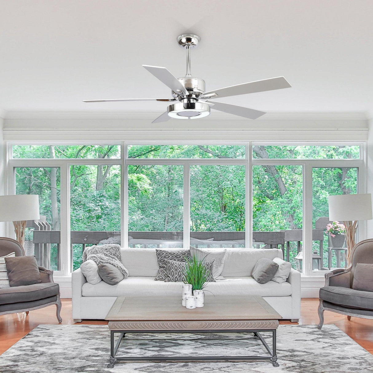 52" Vendome Industrial Downrod Mount Reversible Ceiling Fan With Lighting And Remote Control