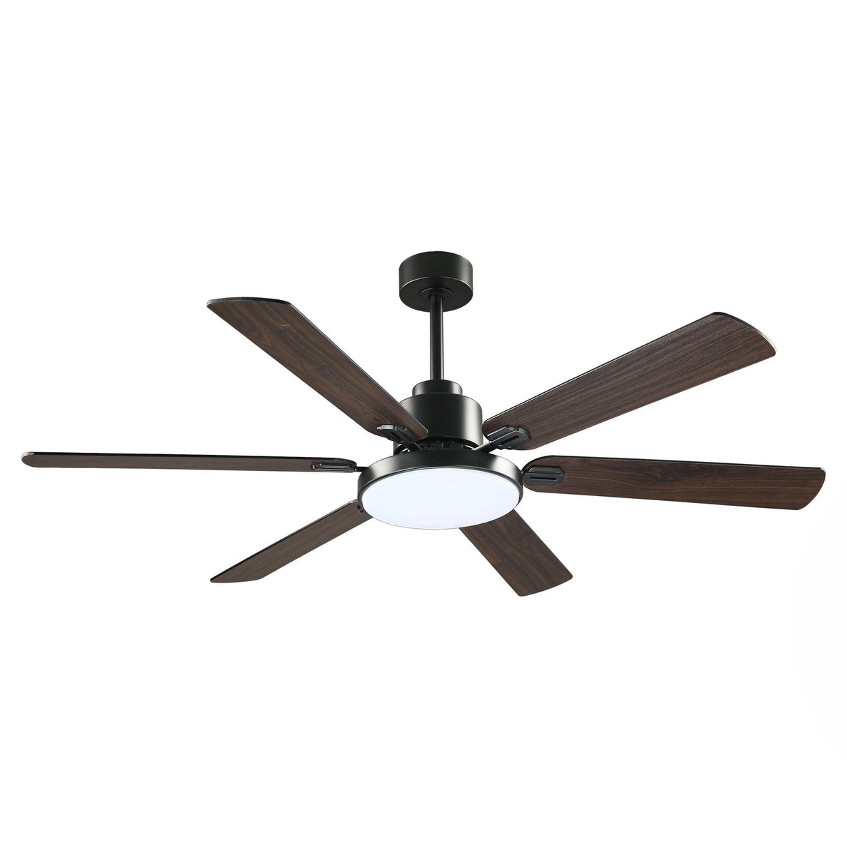 60" Modern DC Motor Downrod Mount Ceiling Fan With Lighting And Remote Control