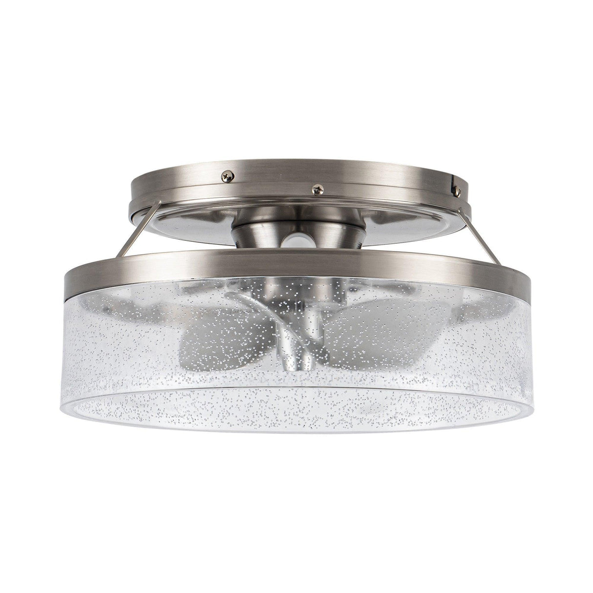 13" Flush Mount Reversible Ceiling Fan with Lighting and Remote Control