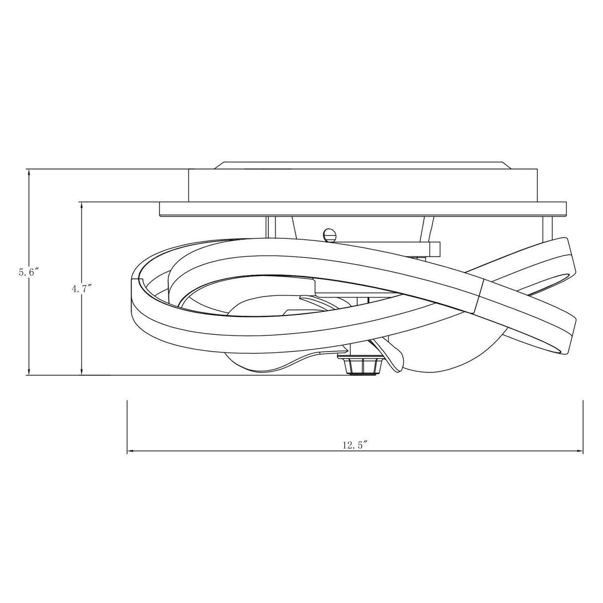 Vaczon 13" Flush Mount Caged Fan with Light and Remote Control