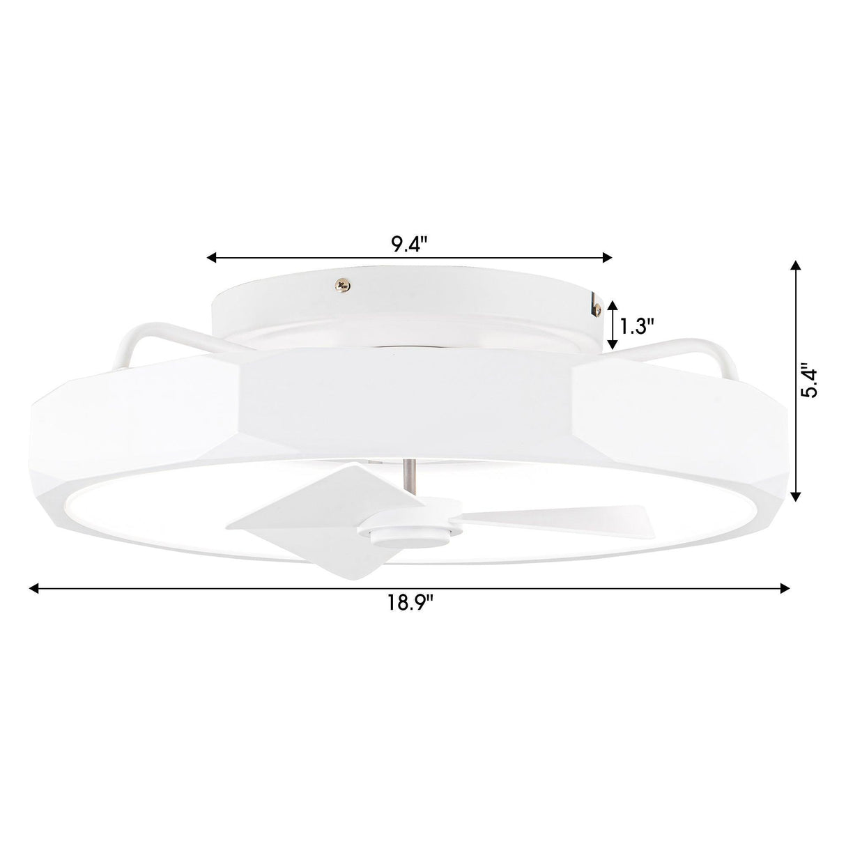 19" Britton Flush Mount Reversible Ceiling Fan with Remote Control