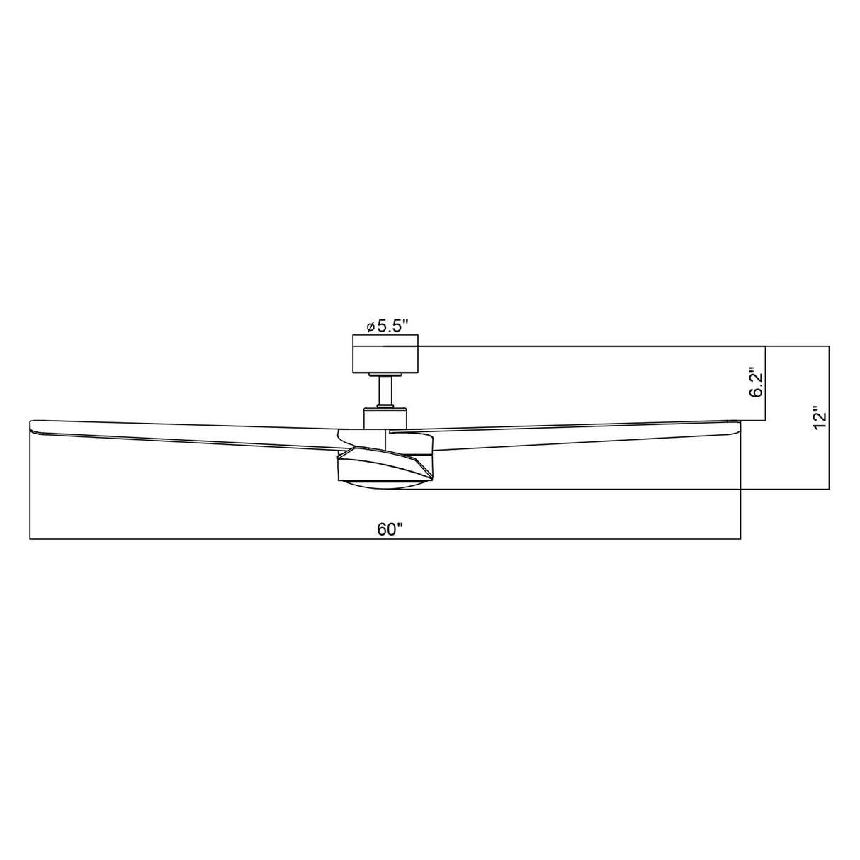 60" Parvez Modern DC Motor Downrod Mount Reversible Crystal Ceiling Fan With Lighting And Remote Control