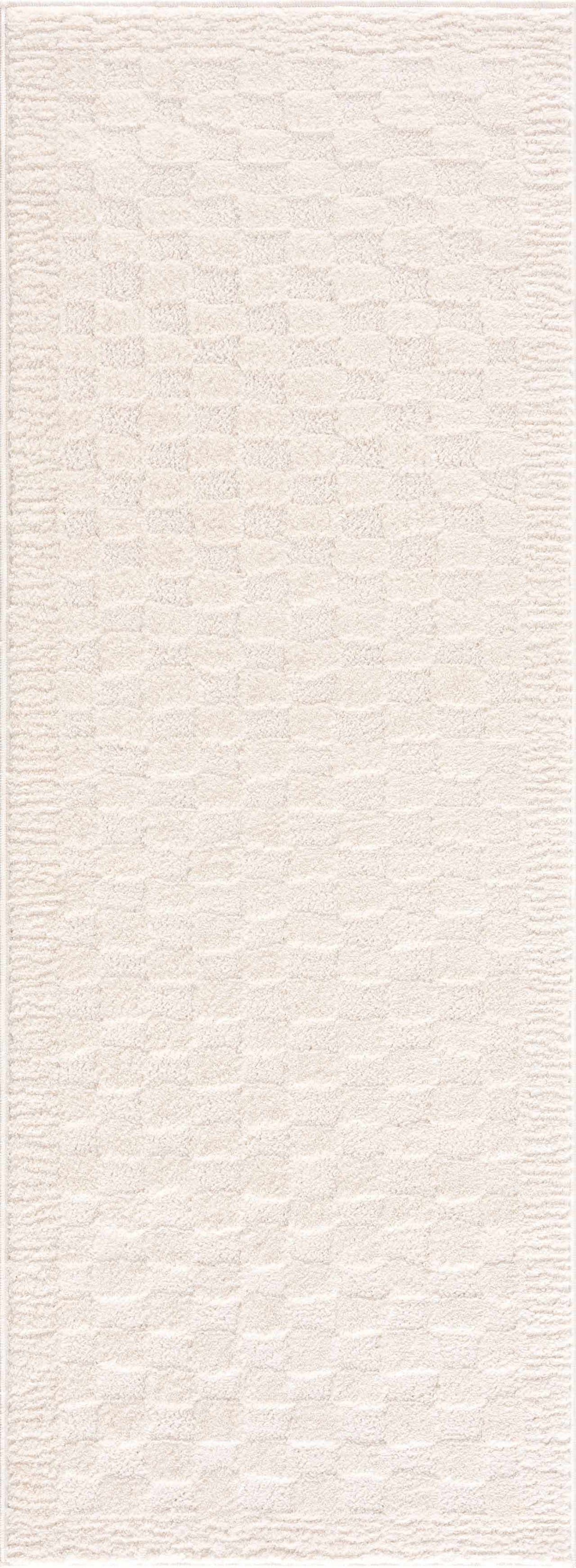 Leryn Ivory Checkered Area Rug