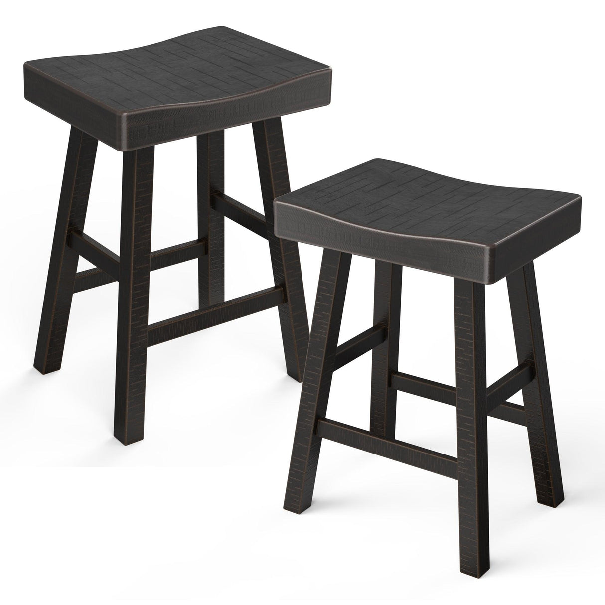 Farmhouse Kitchen With OAK Bar Stools Set of 2