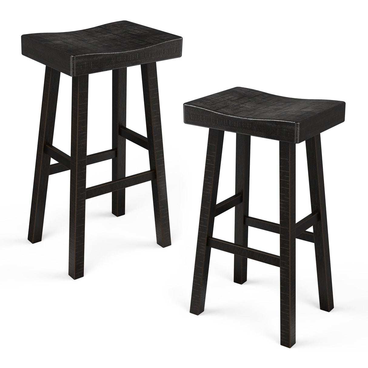 Farmhouse Kitchen With OAK Bar Stools Set of 2