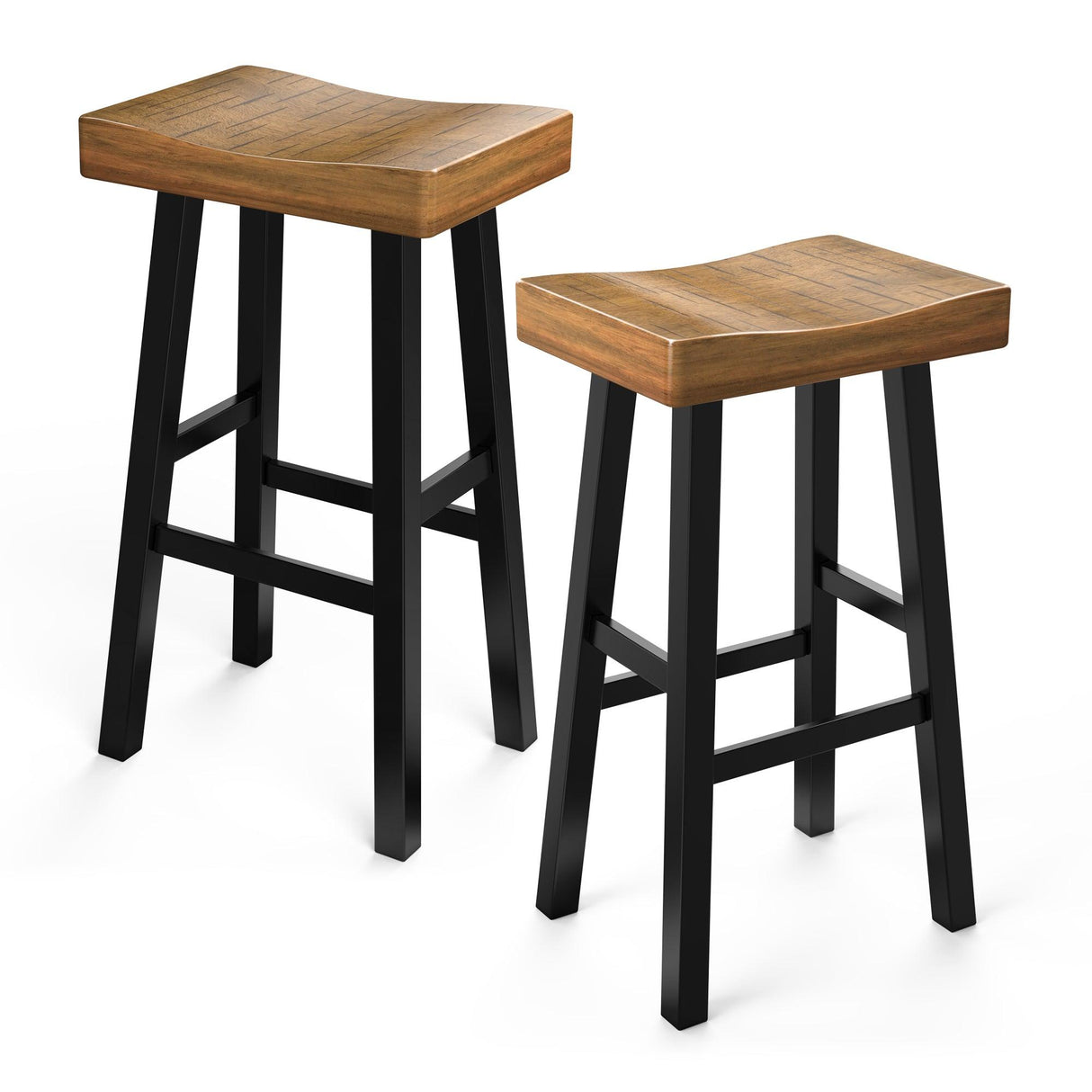 Farmhouse Kitchen With OAK Bar Stools Set of 2