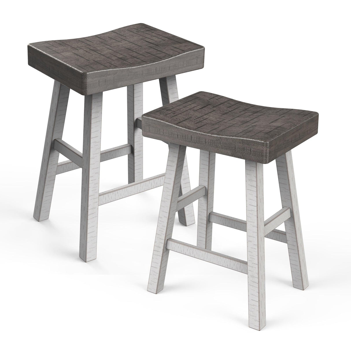 Farmhouse Kitchen With OAK Bar Stools Set of 2