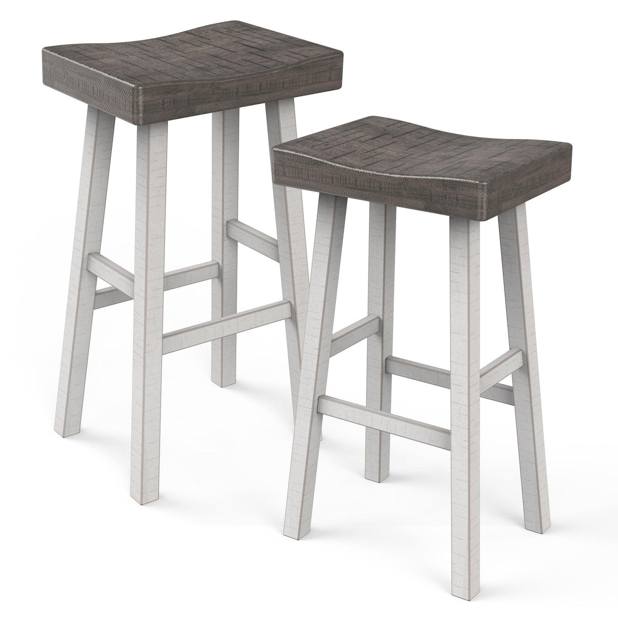Farmhouse Kitchen With OAK Bar Stools Set of 2