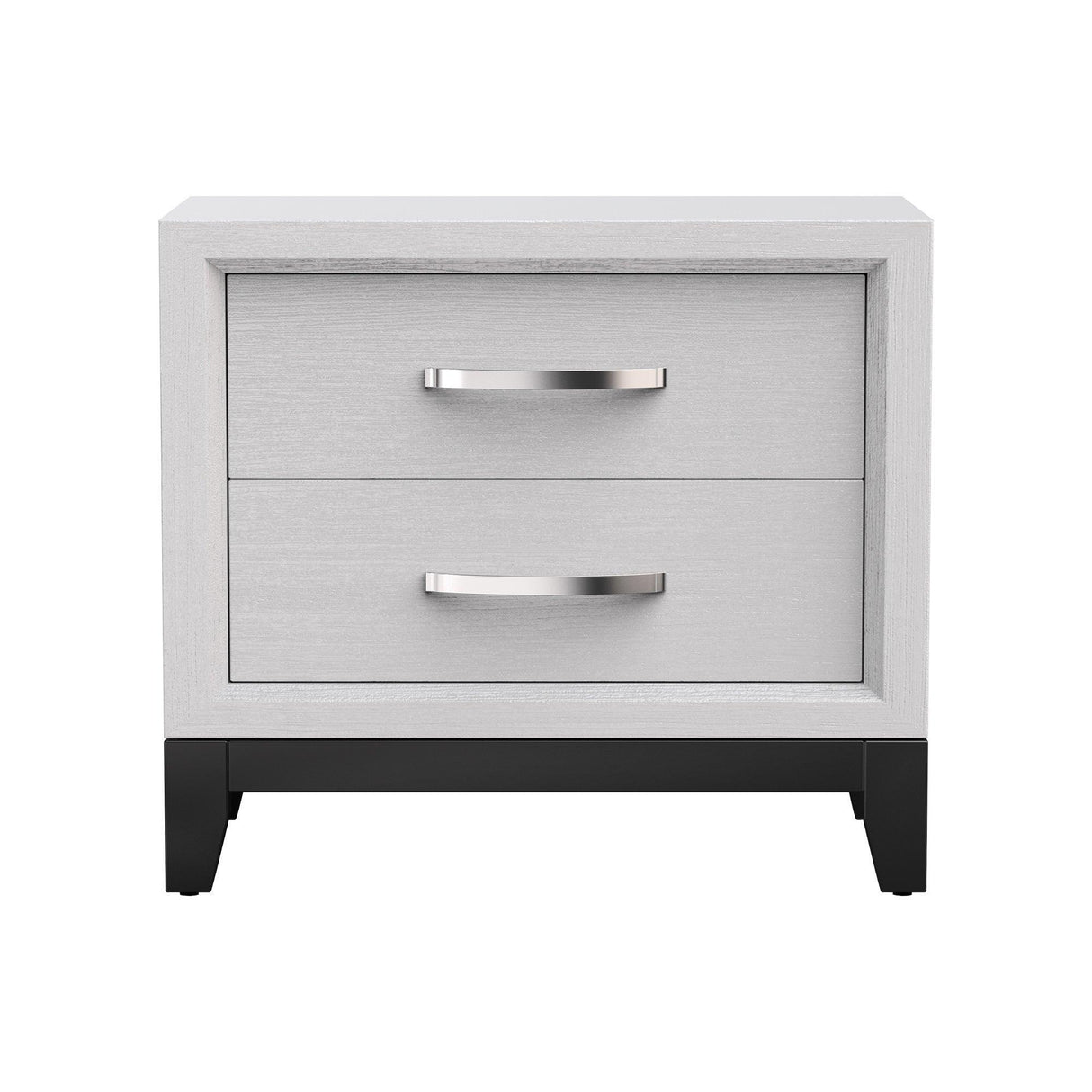 Furniture of America Lucien Modern Wood Nightstand with 2 Drawers