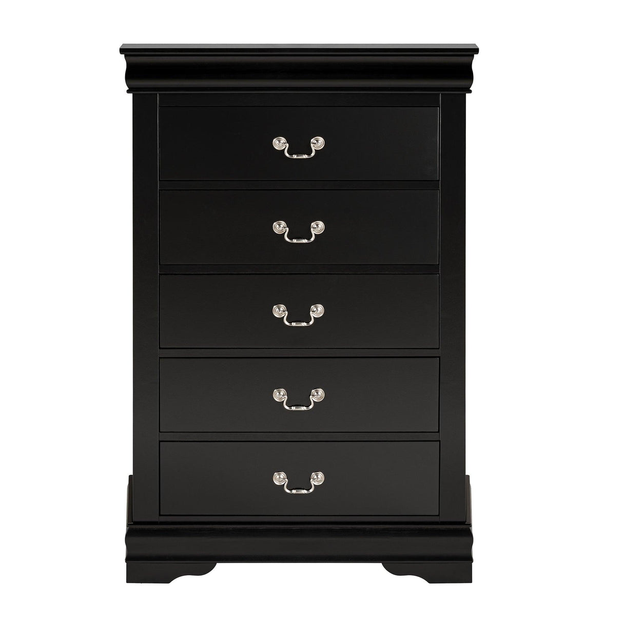 Transitional 5-Drawer 31.5 in. Wide Chest of Drawers with Bracket Feet
