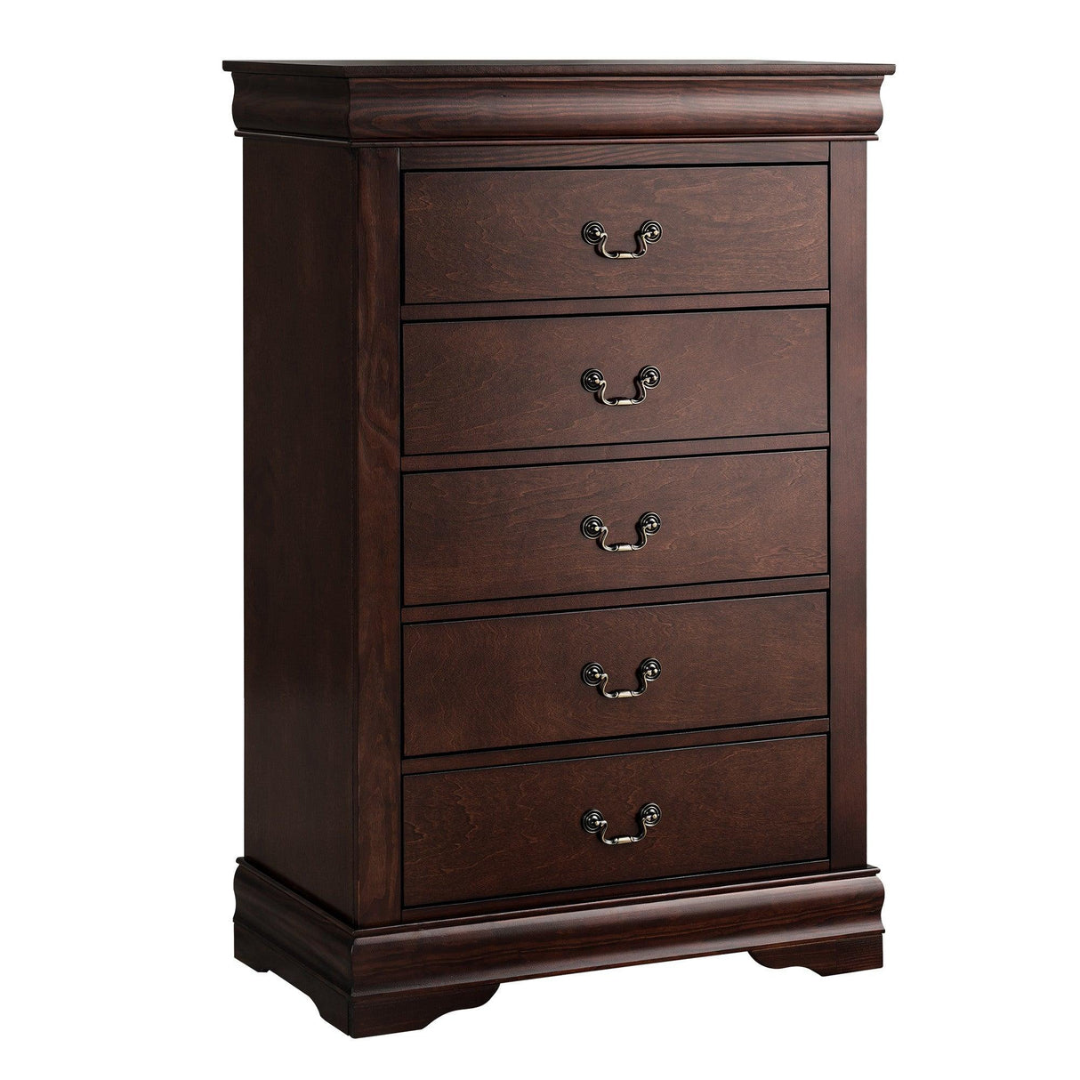 Transitional 5-Drawer 31.5 in. Wide Chest of Drawers with Bracket Feet