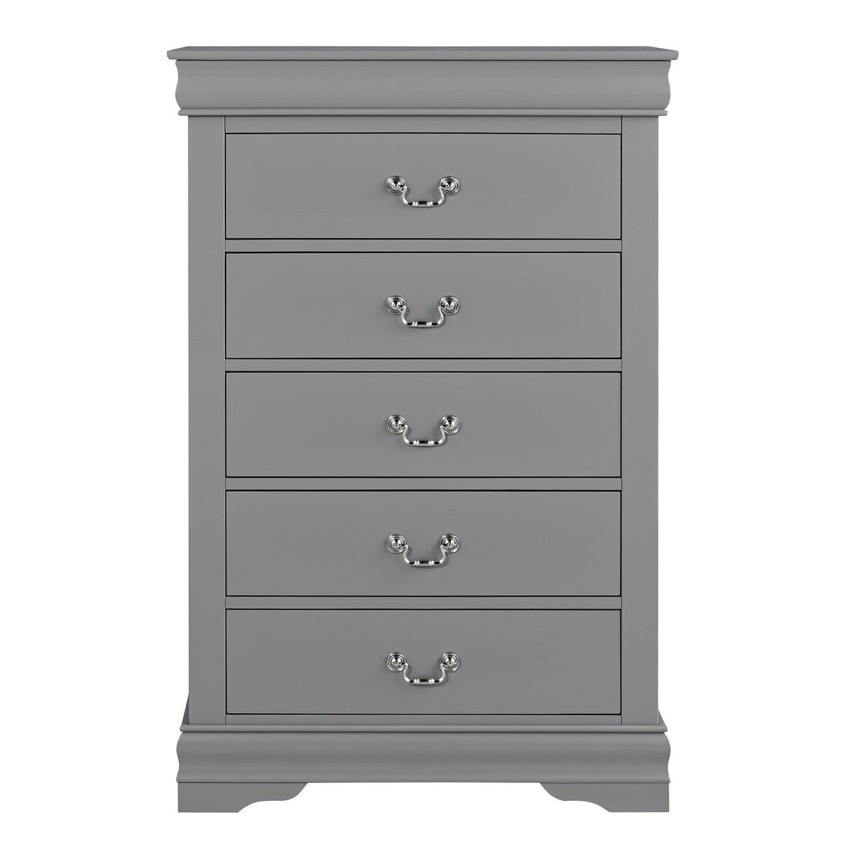 Transitional 5-Drawer 31.5 in. Wide Chest of Drawers with Bracket Feet