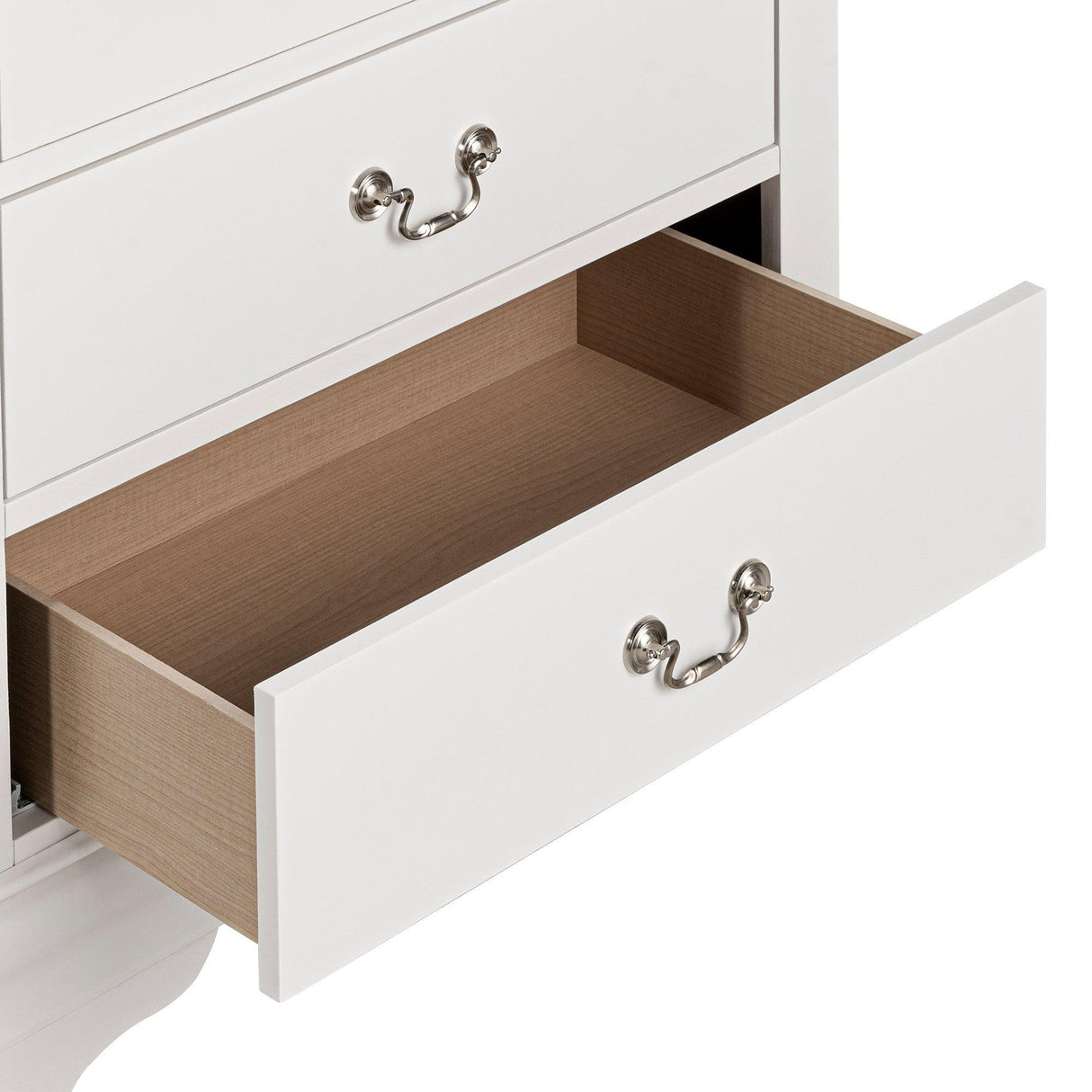 Transitional 5-Drawer 31.5 in. Wide Chest of Drawers with Bracket Feet