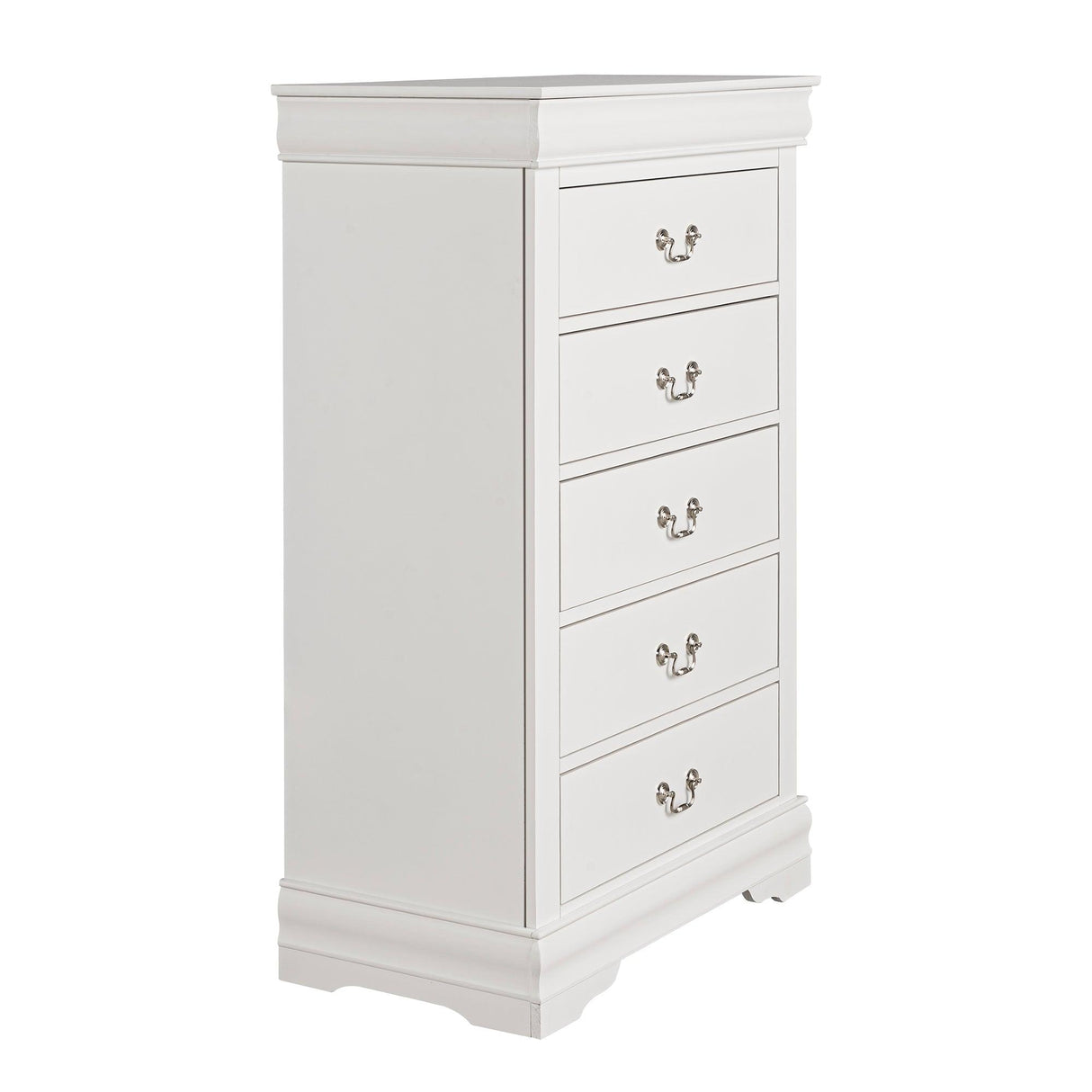 Transitional 5-Drawer 31.5 in. Wide Chest of Drawers with Bracket Feet