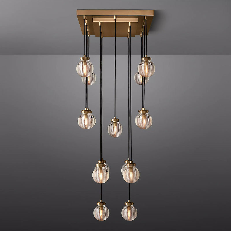 Fantasy Pearl Ball Linear Chandelier 36"
