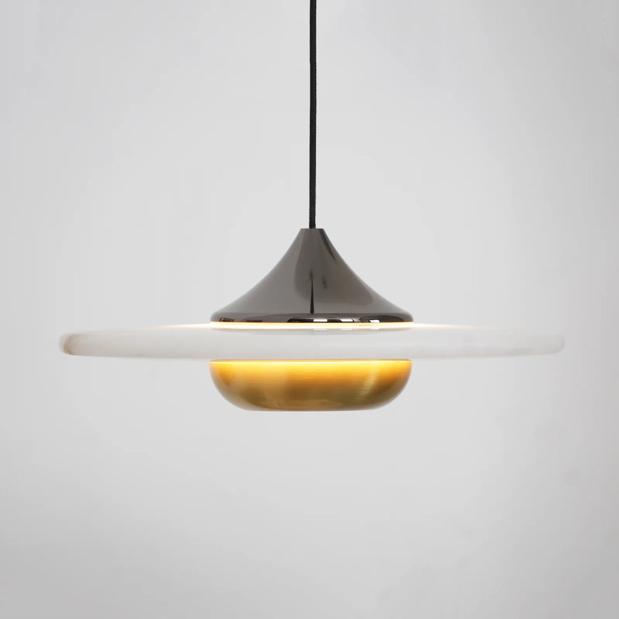 Flying Saucer Alabaster Pendant Lamp