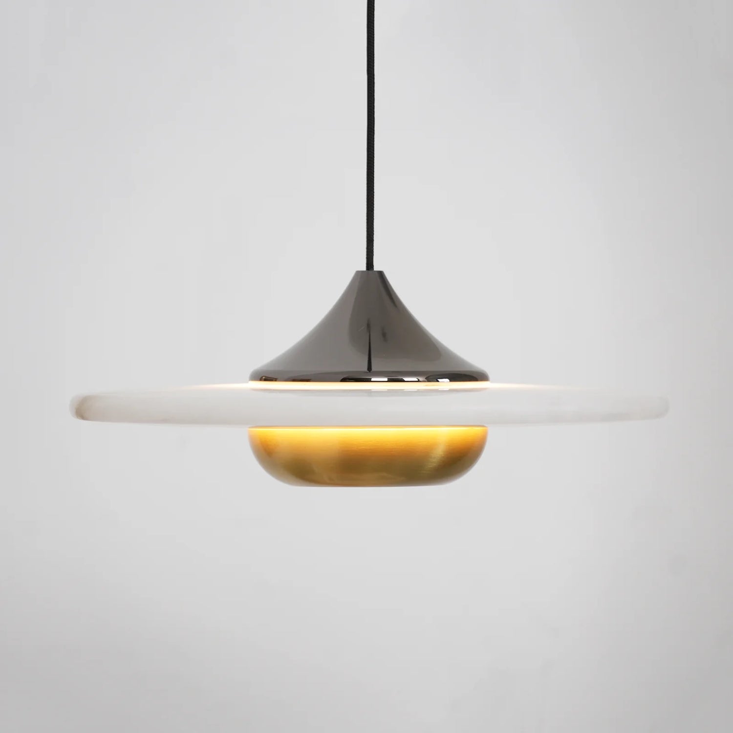 Flying Saucer Alabaster Pendant Lamp