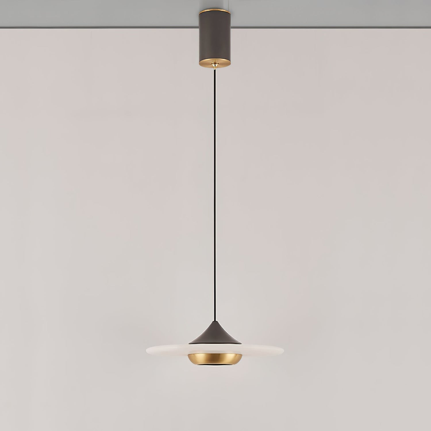 Flying Saucer Alabaster Pendant Lamp