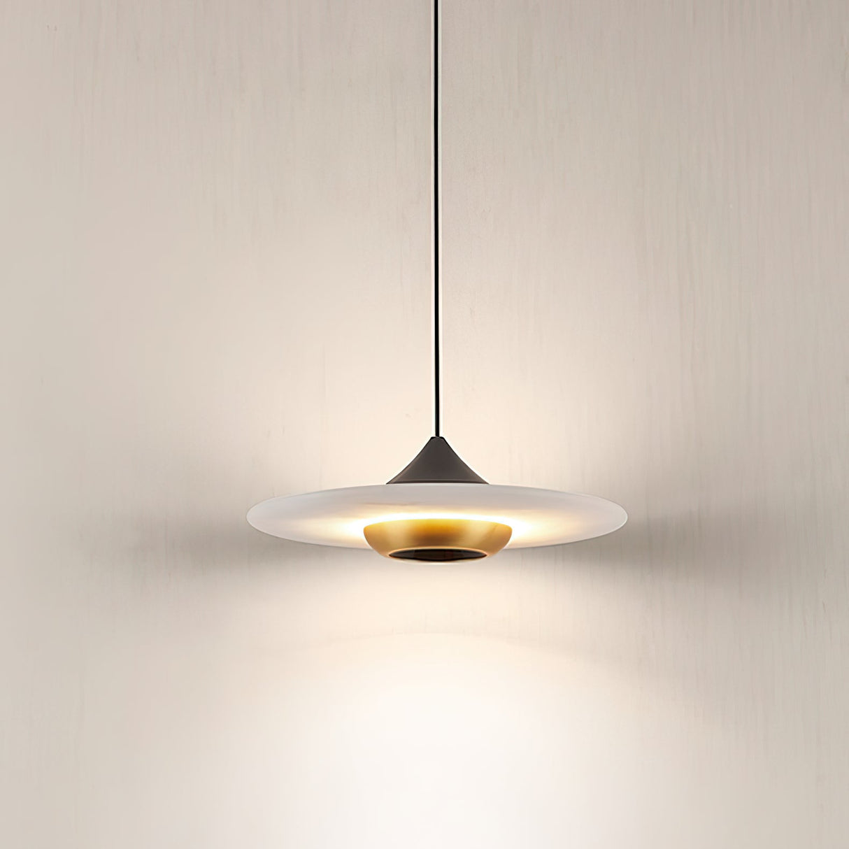 Flying Saucer Alabaster Pendant Lamp