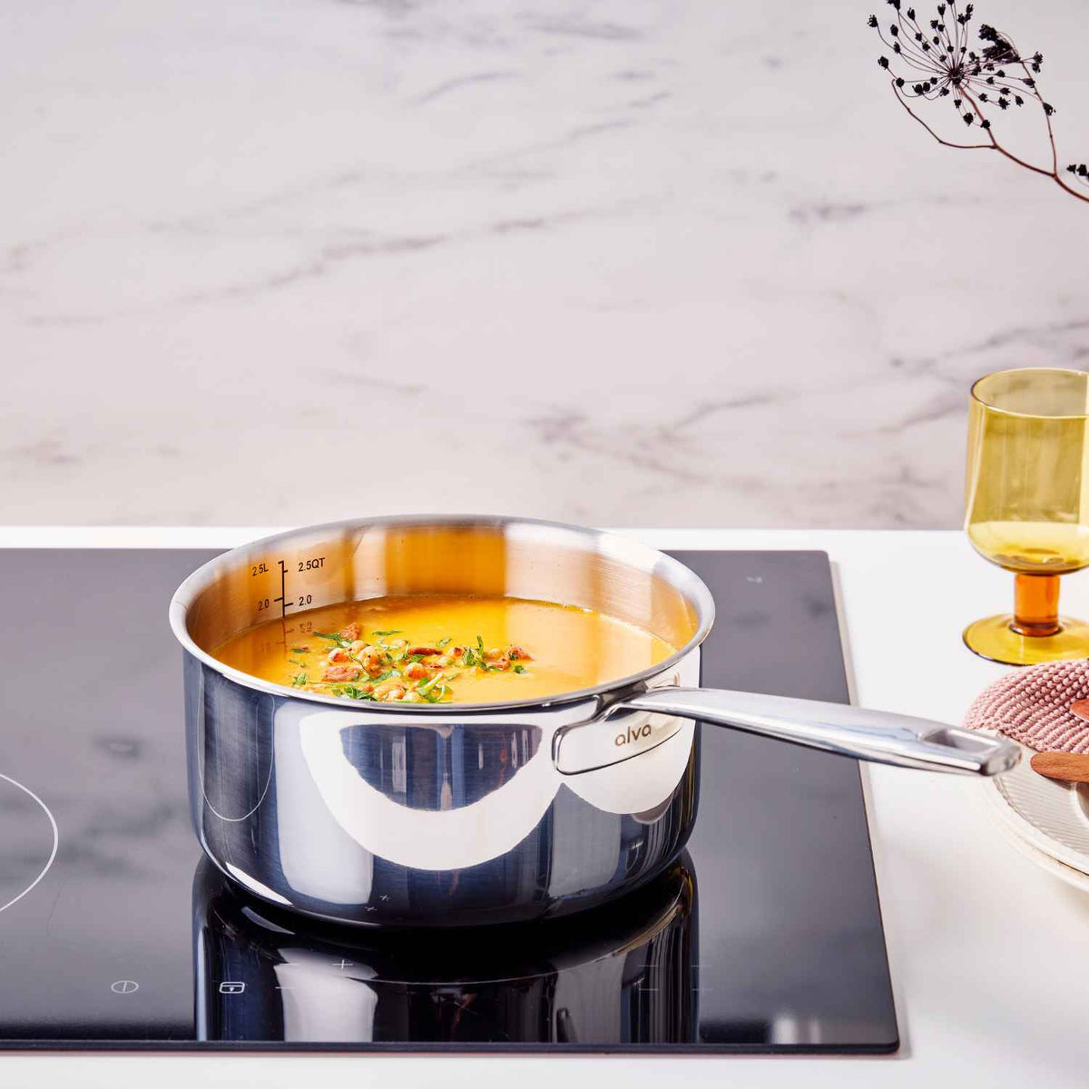 5-Ply Stainless Saucepan with Lid
