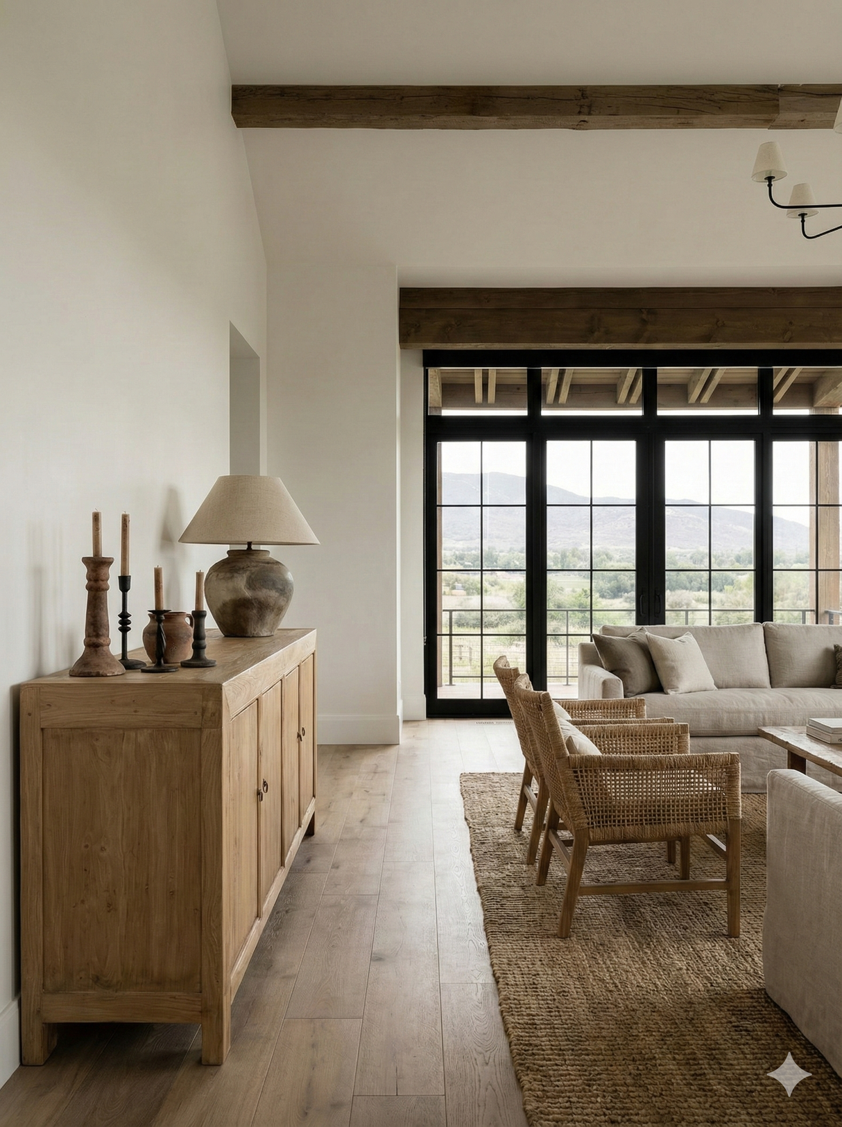 Four Door Elm Sideboard