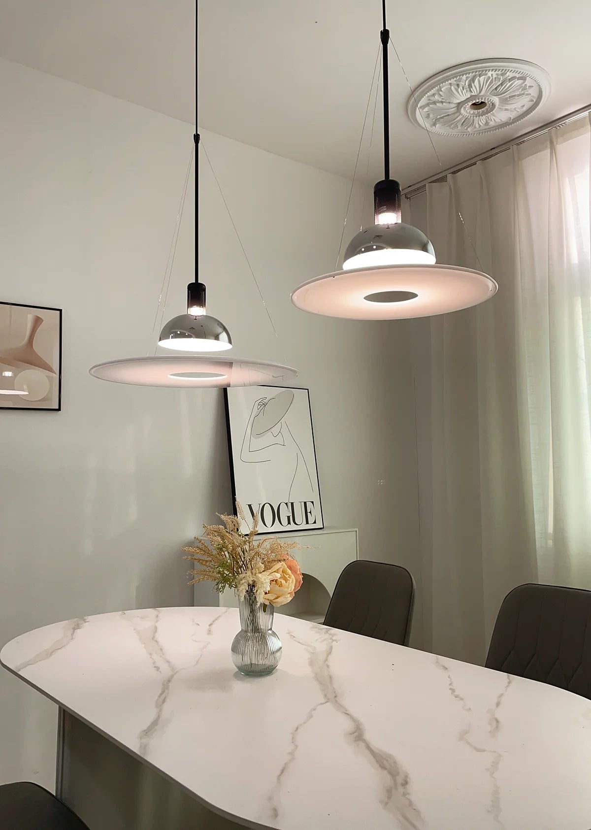 Frisbi Acrylic Disc Pendant Light