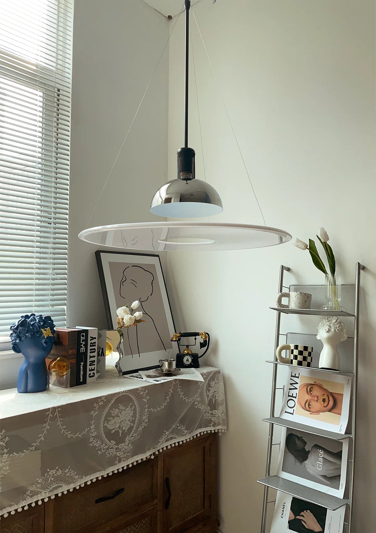 Frisbi Acrylic Disc Pendant Light